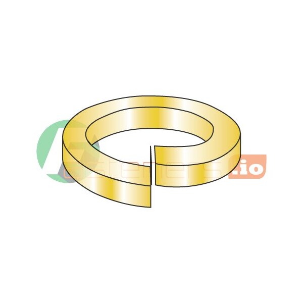Newport Fasteners Split Lock Washer, For Screw Size 1/4 in Steel, Zinc Yellow Finish, 2000 PK 636556 - main